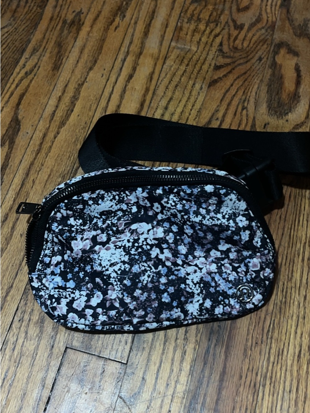 lululemon athletica Black and White Floral Crossbody Bag